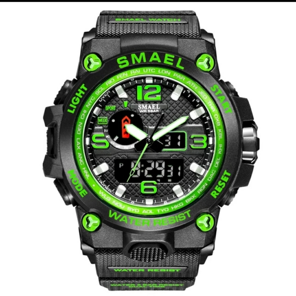 Men Sports Watches Dual Display Analog Digital LED Electronic Quartz Wristwatch